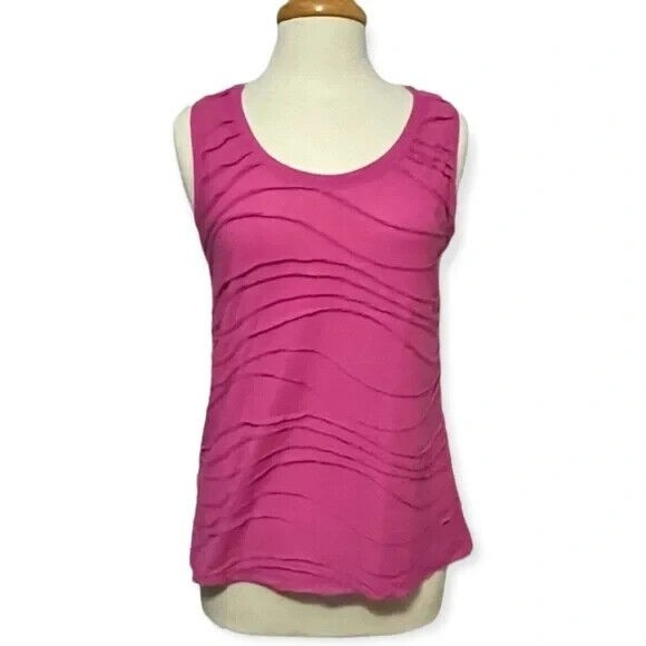 Simply Vera Vera Wang Tops - Simply Vera Tank Top Size Medium Pink Ridge Design Sleeveless